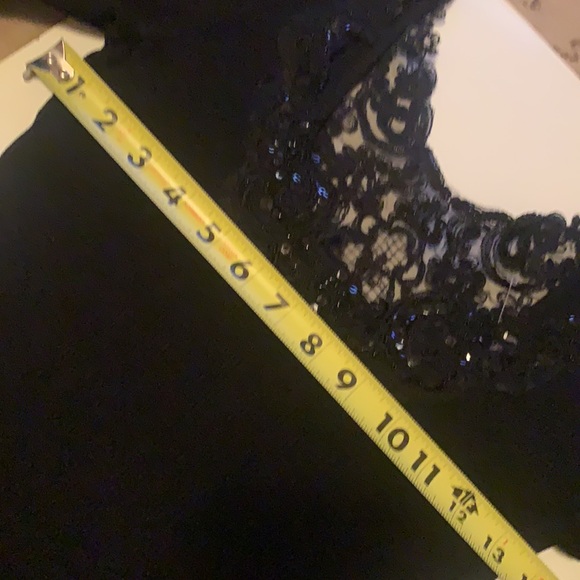 CACHE ELEGANT BLACK EMBELLISHED BEADED TOP SIZE MEDIUM COCKTAILS FORMAL - Picture 9 of 11